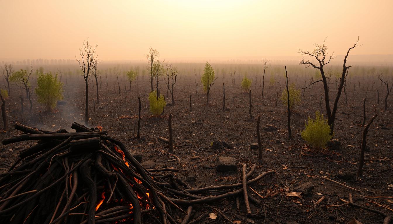 Lahan terbakar