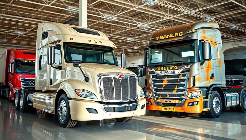 perbandingan truk baru dan bekas